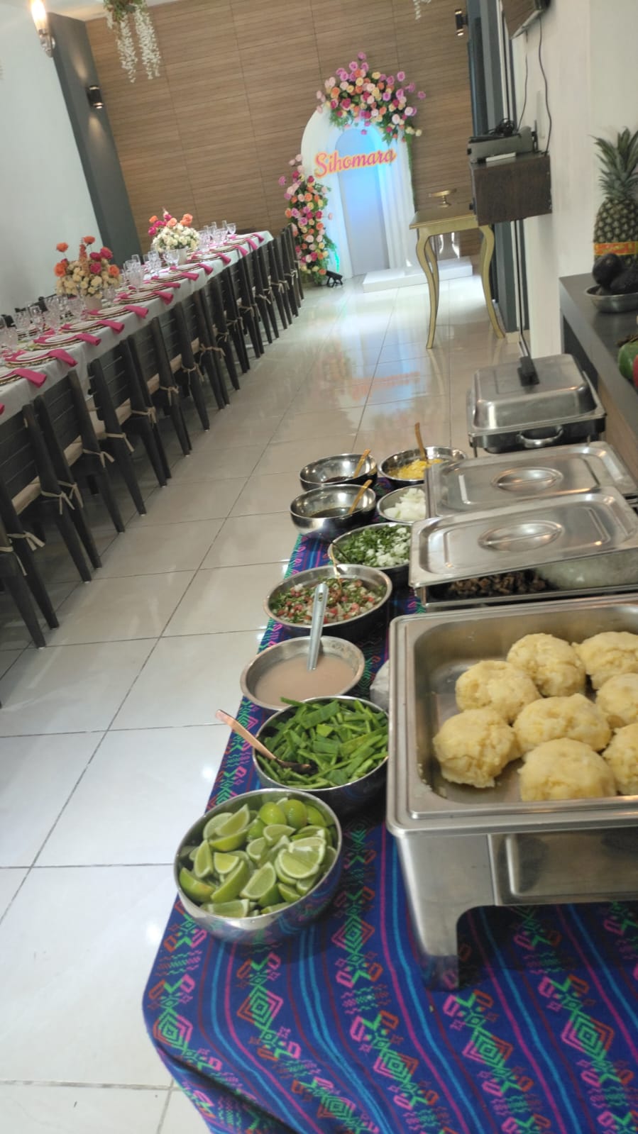 Mesa banquetera para eventos